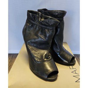 Marc Fisher Bubble Booties Black Leather Size 8.5
